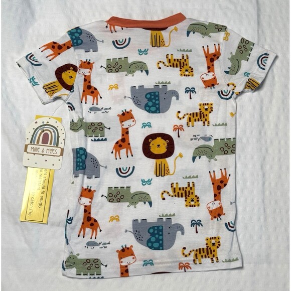NWT  Millie & Myles Zoo Animals Print Soft Bamboo 2pc Pajamas Set Size 2T And 4T - Picture 5 of 8